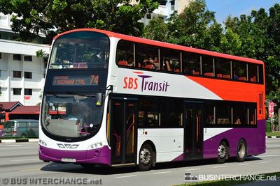 Bus 74 - SBS Transit Volvo B9TL (SBS3605L)