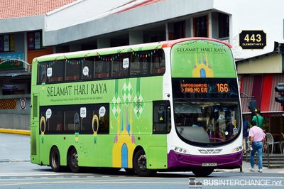 Bus 166 - SBS Transit Volvo B9TL (SBS3669C)