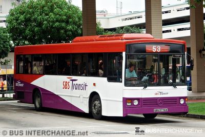 Bus 53 - SBS Transit Mercedes-Benz O405 (SBS3776B)