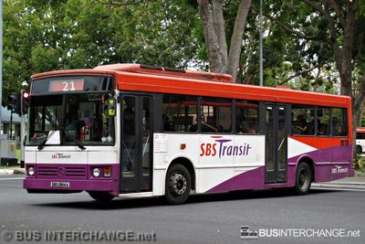 Bus 21 - SBS Transit Mercedes-Benz O405 (SBS3814A)