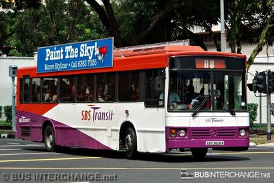 Bus 88 - SBS Transit Mercedes-Benz O405 (SBS3826R)