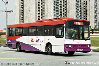 Bus 136 - SBS Transit Mercedes-Benz O405 (SBS3897K)