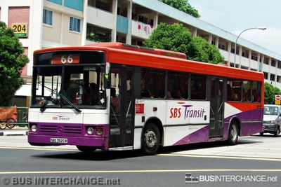 Bus 66 - SBS Transit Mercedes-Benz O405 (SBS3920B)