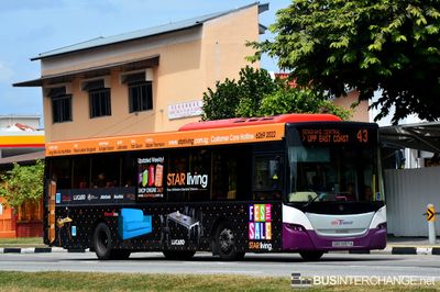 Bus 43 - SBS Transit Scania K230UB (SBS5157A)