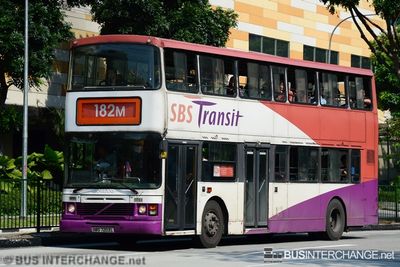 Bus 182M - SBS Transit Volvo Olympian (SBS7203L)