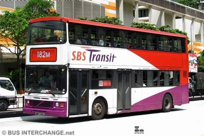 Bus 182M - SBS Transit Volvo Olympian (SBS7218U)
