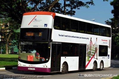 Bus 21 - SBS Transit Volvo B9TL (SBS7301L)
