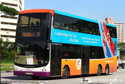 Bus 21 - SBS Transit Volvo B9TL (SBS7304D)
