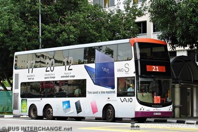 Bus 21 - SBS Transit Volvo B9TL (SBS7304D)