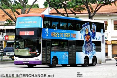 Bus 12 - SBS Transit Volvo B9TL (SBS7308T)