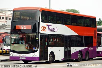Bus 51 - SBS Transit Volvo B9TL (SBS7312E)