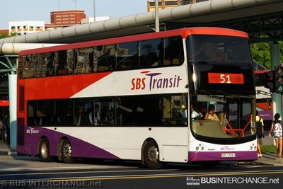 Bus 51 - SBS Transit Volvo B9TL (SBS7398H)