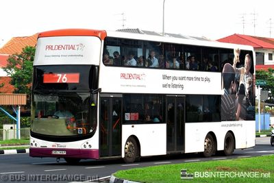 Bus 76 - SBS Transit Volvo B9TL (SBS7416P)