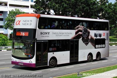 Bus 76 - SBS Transit Volvo B9TL (SBS7425M)