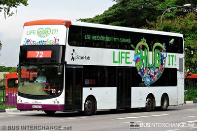Bus 72 - SBS Transit Volvo B9TL (SBS7427H)