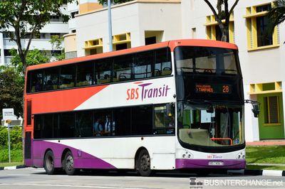Bus 28 - SBS Transit Volvo B9TL (SBS7492T)