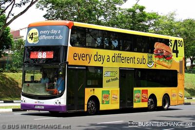Bus 88 - SBS Transit Volvo B9TL (SBS7492T)