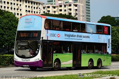 Bus 154 - SBS Transit Volvo B9TL (SBS7522R)