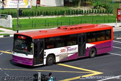 Bus 78 - SBS Transit Volvo B10M (Mark IV) (SBS8022K)
