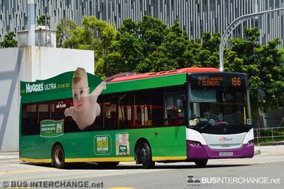 Bus 166 - SBS Transit Scania K230UB (SBS8691D)