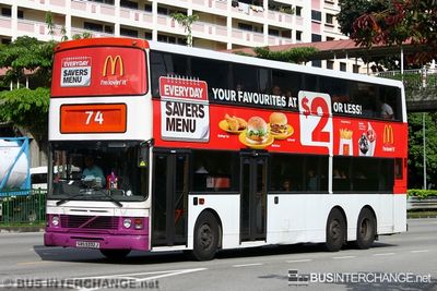 Bus 74 - SBS Transit Volvo Olympian (SBS9332J)