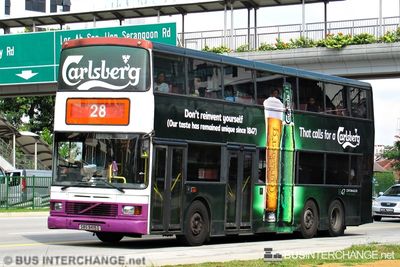 Bus 28 - SBS Transit Volvo Olympian (SBS9415D)