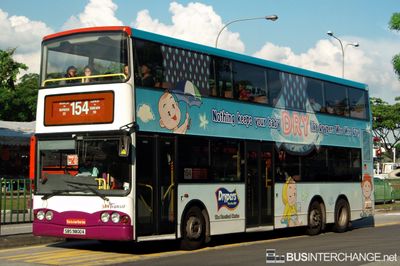 Bus 154 - SBS Transit Volvo B10TL (SBS9800A)