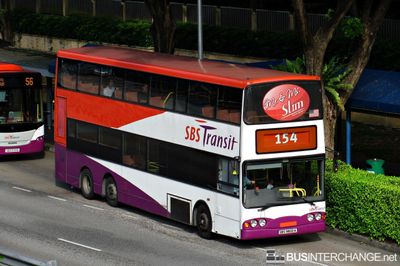 Bus 154 - SBS Transit Volvo B10TL (SBS9800A)