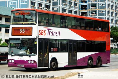 Bus 55 - SBS Transit Volvo B10TL (SBS9806J)