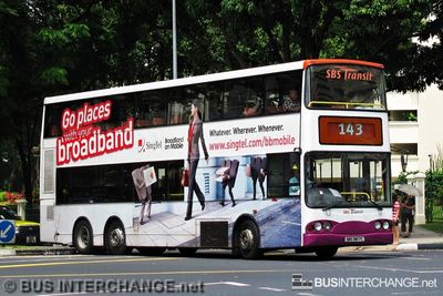 Bus 143 - SBS Transit Volvo B10TL (SBS9817C)