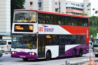 Bus 118 - SBS Transit Volvo B10TL (SBS9826B)