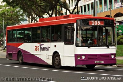 Bus 105 - SBS Transit Mercedes-Benz O405 (SBS341S)
