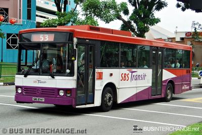 Bus 53 - SBS Transit Mercedes-Benz O405 (SBS374Y)