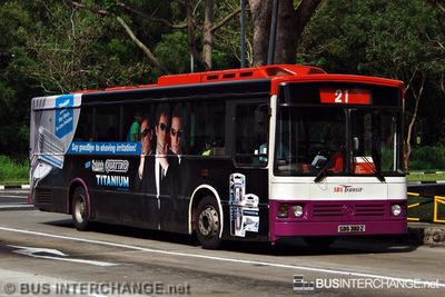 Bus 21 - SBS Transit Mercedes-Benz O405 (SBS382Z)