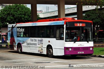 Bus 53 - SBS Transit Mercedes-Benz O405 (SBS385R)