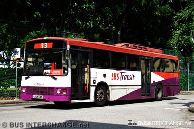 Bus 33 - SBS Transit Volvo B10M (Mark III) (SBS594D)
