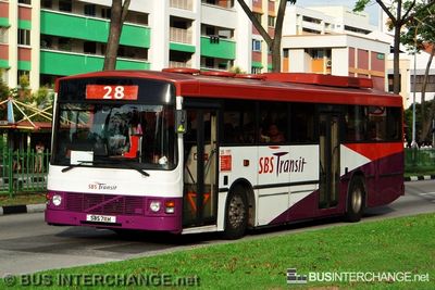 Bus 28 - SBS Transit Volvo B10M (Mark III) (SBS711H)