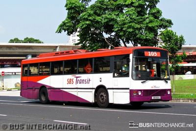Bus 105 - SBS Transit Volvo B10M (Mark III) (SBS801G)