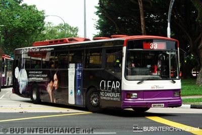 Bus 33 - SBS Transit Volvo B10M (Mark IV) (SBS896H)