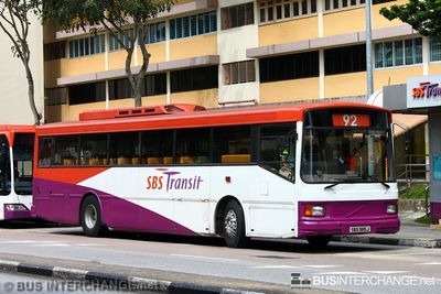 Bus 92 - SBS Transit Volvo B10M (Mark IV) (SBS985J)