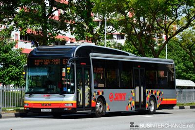 Bus 67 - SMRT Buses MAN NL323F (A22) (SG1707B)
