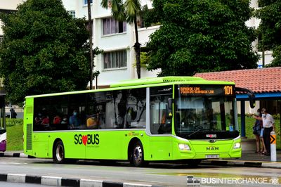Bus 101 - SBS Transit MAN NL323F (A22) (SG1857B)