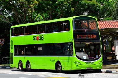 Bus 43M - Go-Ahead Singapore Volvo B9TL (SG5074S)