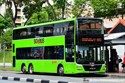 Bus 860 - SMRT Buses MAN ND323F (A95) (SG5766D)