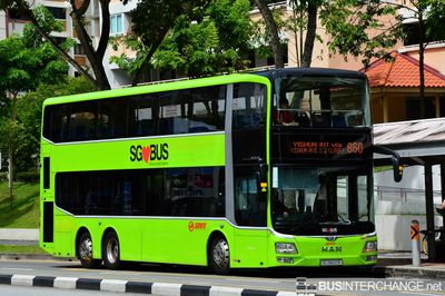 Bus 860 - SMRT Buses MAN ND323F (A95) (SG5820E)