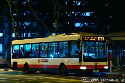 Bus 173A - SMRT Buses Mercedes-Benz OC500LE (SMB 124L)