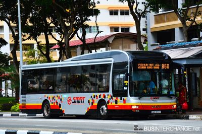 Bus 860 - SMRT Buses MAN NL323F (A22) (SMB3014B)