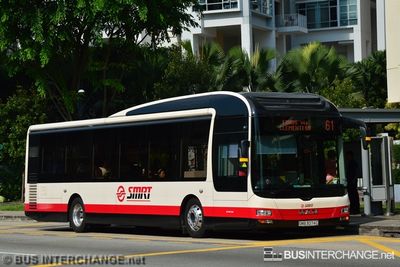 Bus 61 - SMRT Buses MAN NL323F (A22) (SMB3074C)