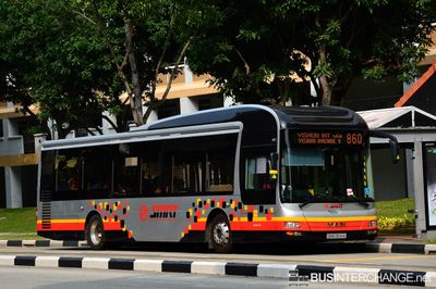 Bus 860 - SMRT Buses MAN NL323F (A22) (SMB3104A)