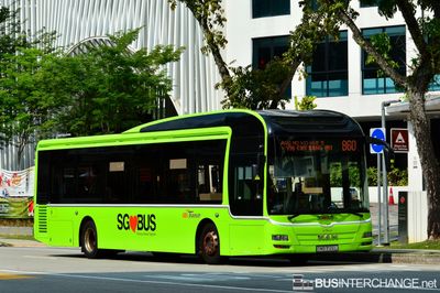 Bus 860 - SBS Transit MAN NL323F (A22) (SMB3126L)